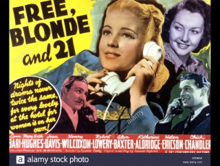 free, blonde and 21 (1940) ricardo cortez, with lynn bari, mary beth hughes, joan davis